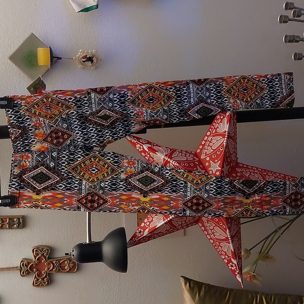Brightly colored tribal print leggings